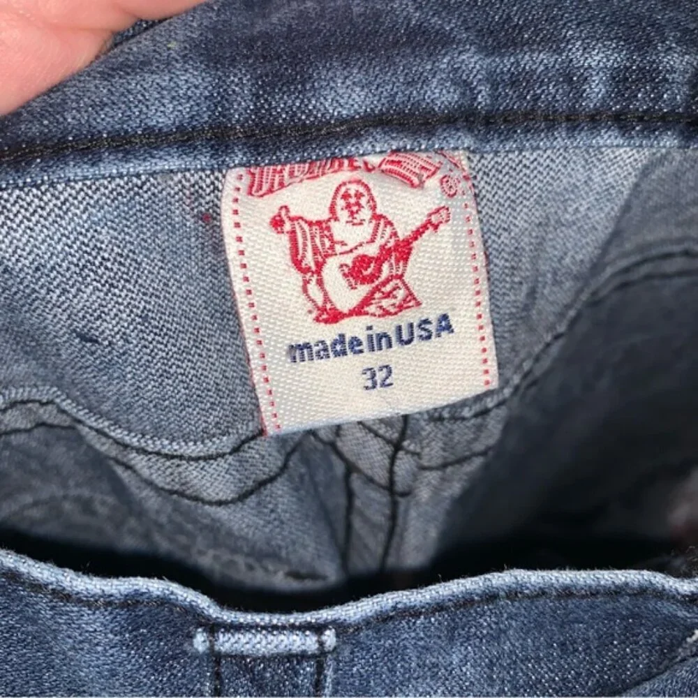 True Religion Blue Straight Jeans Classic Style 32